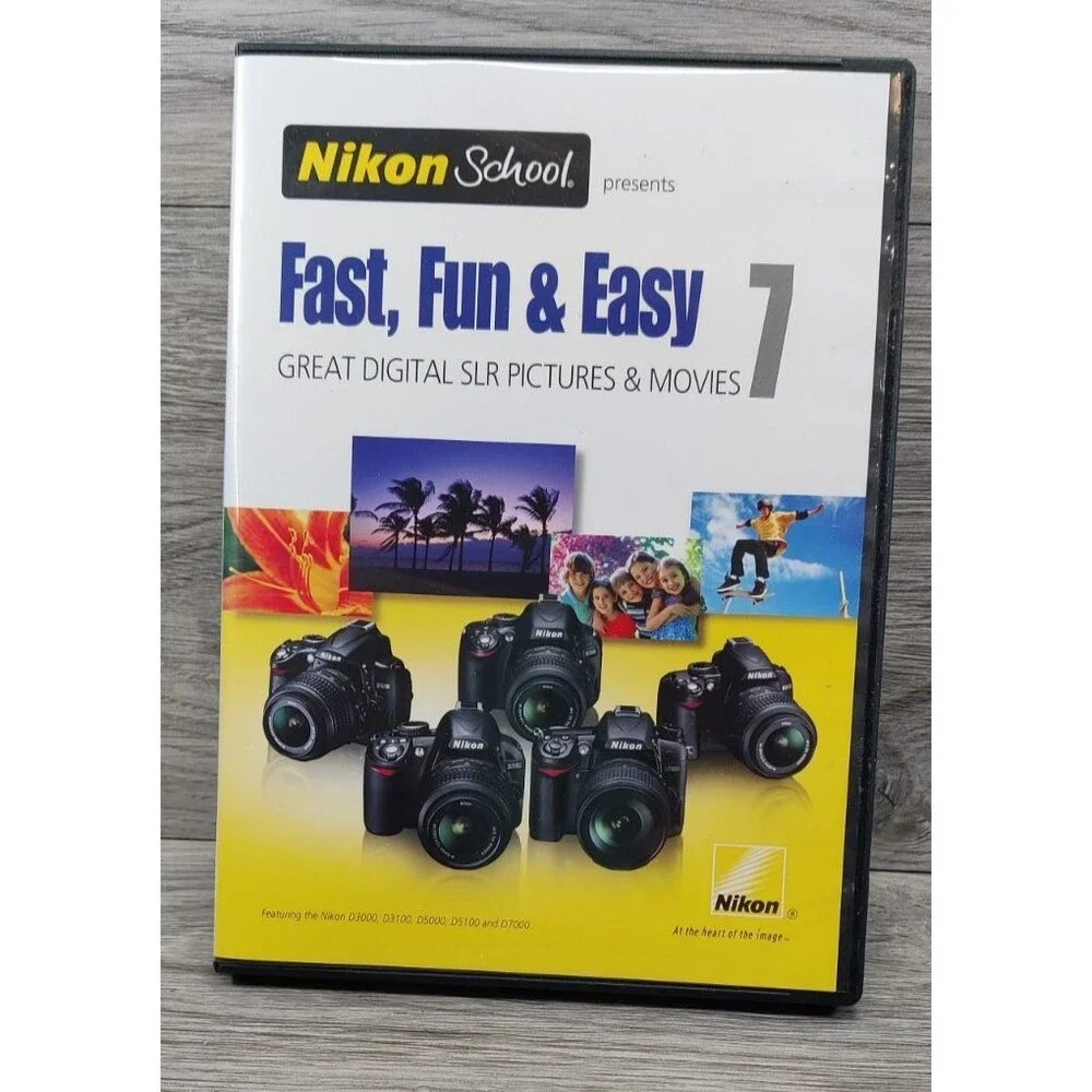 Camera Training DVD Nikon School Fast Fun Easy 7 D3000 D3100 D5000 D5100 D7000